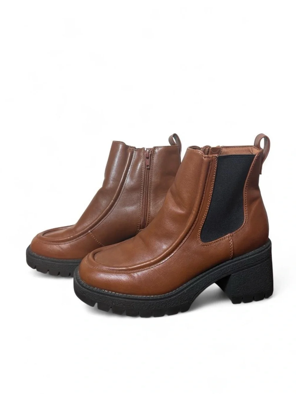 London Underground Women's Brown Platform Ankle Boots